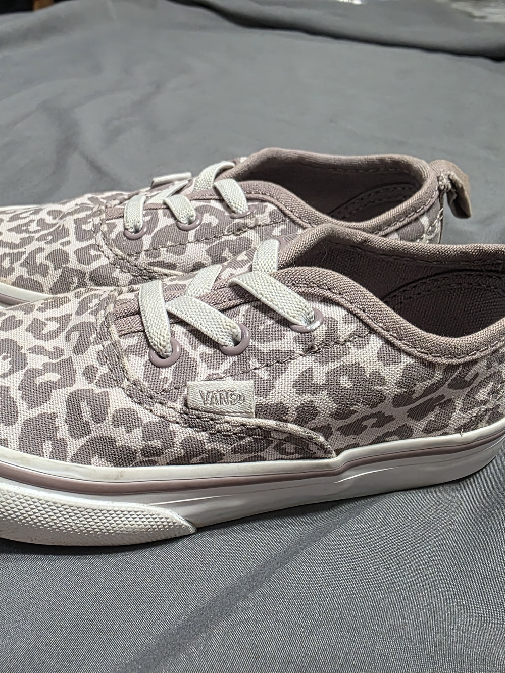 Vans Women's Taupe Leopard Canvas Sneakers